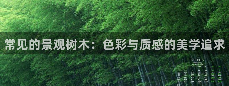 摩根娱乐宝微信客服:常见的景观树木:色彩与质感的美学追求